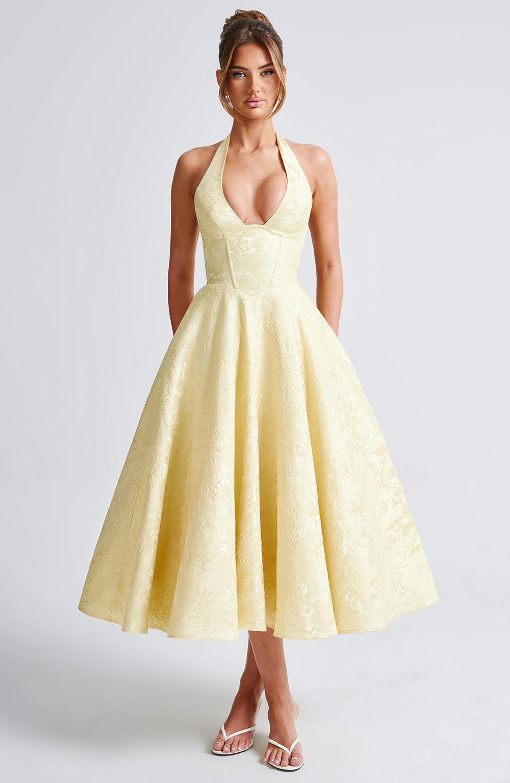 Ivy - Midi Dress - Lemon