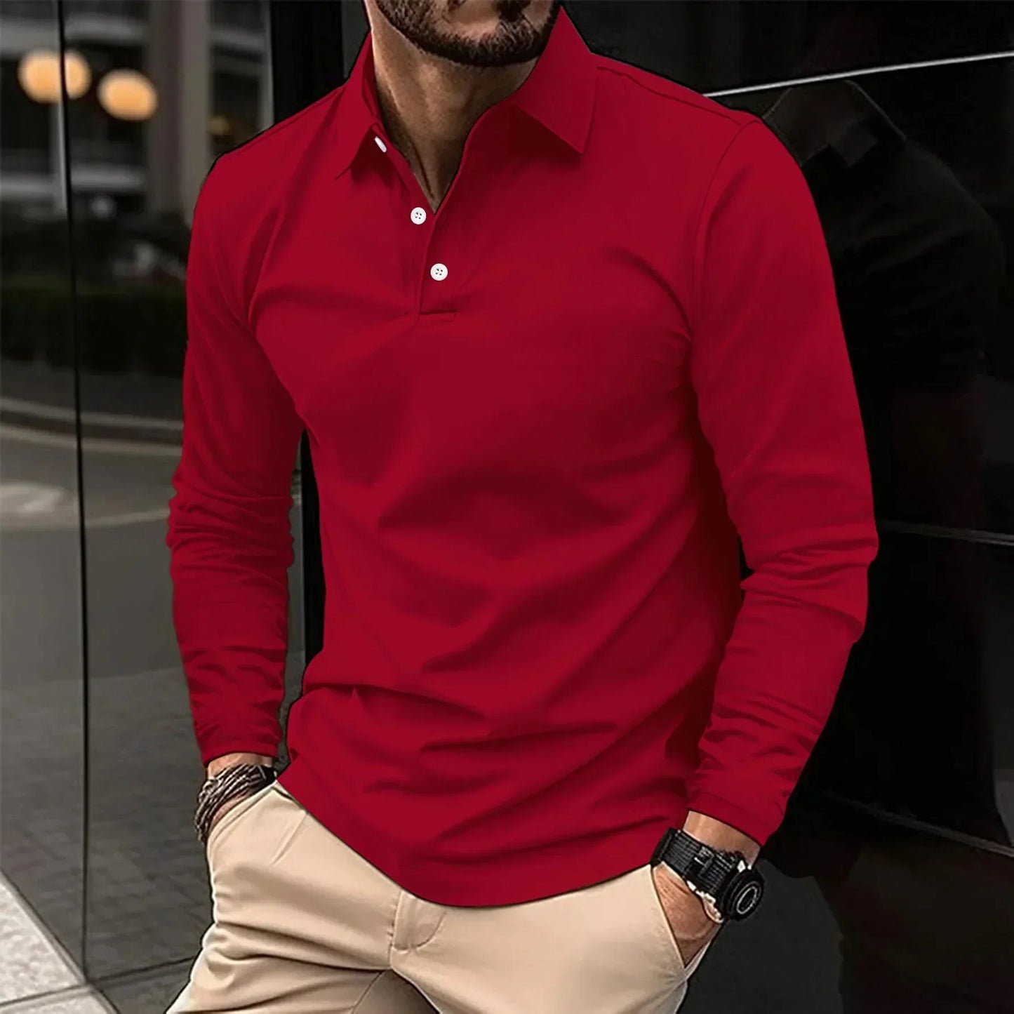 Ezra | Casual Langemouwen Polo