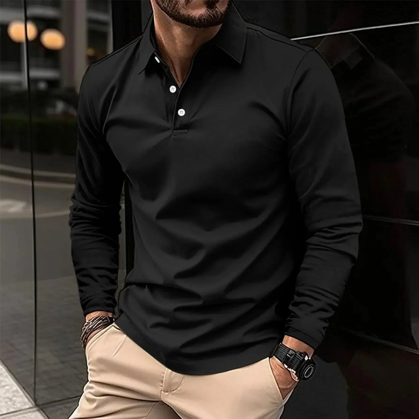 Ezra | Casual Langemouwen Polo