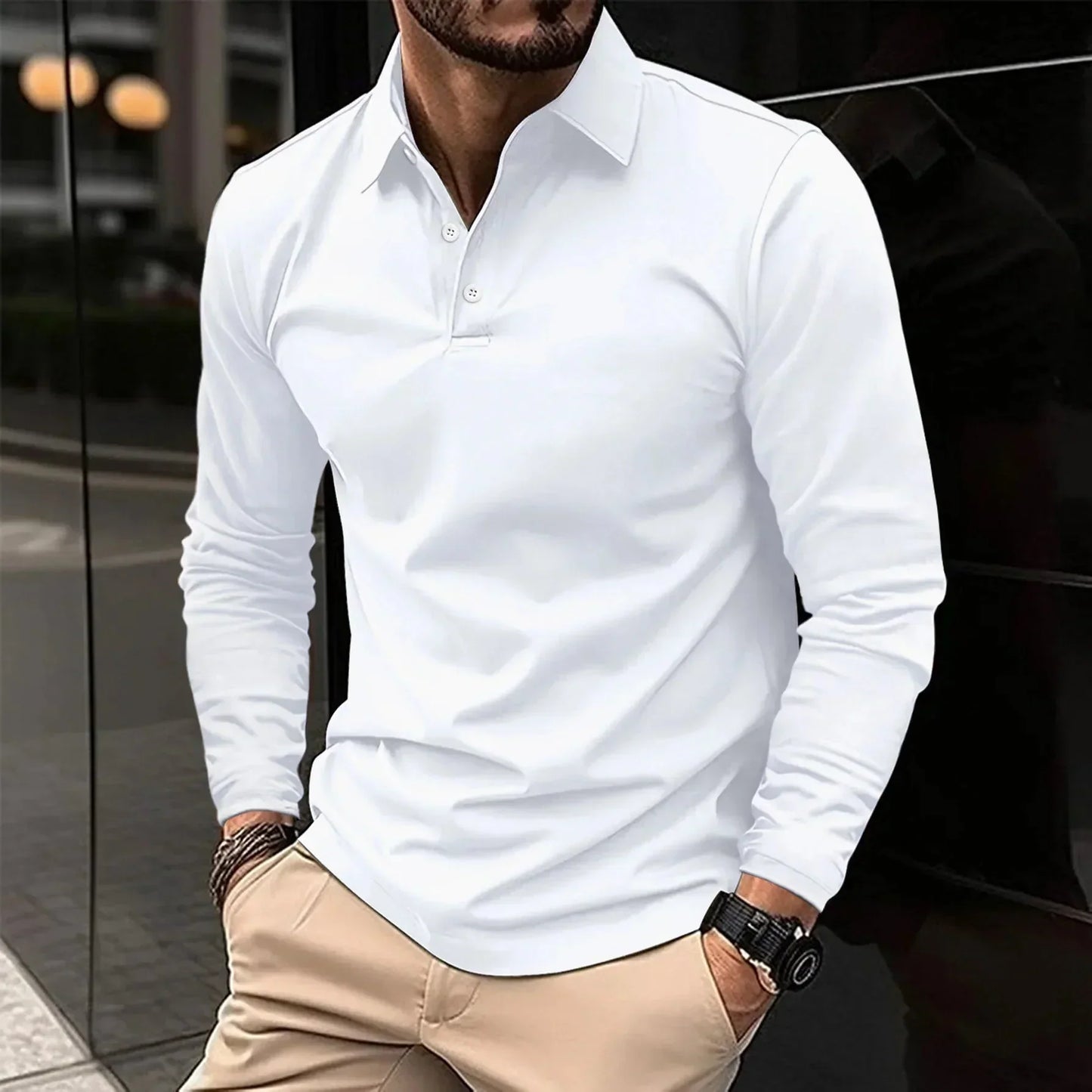 Ezra | Casual Langemouwen Polo